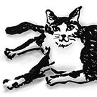 画像：猫（墨絵風）